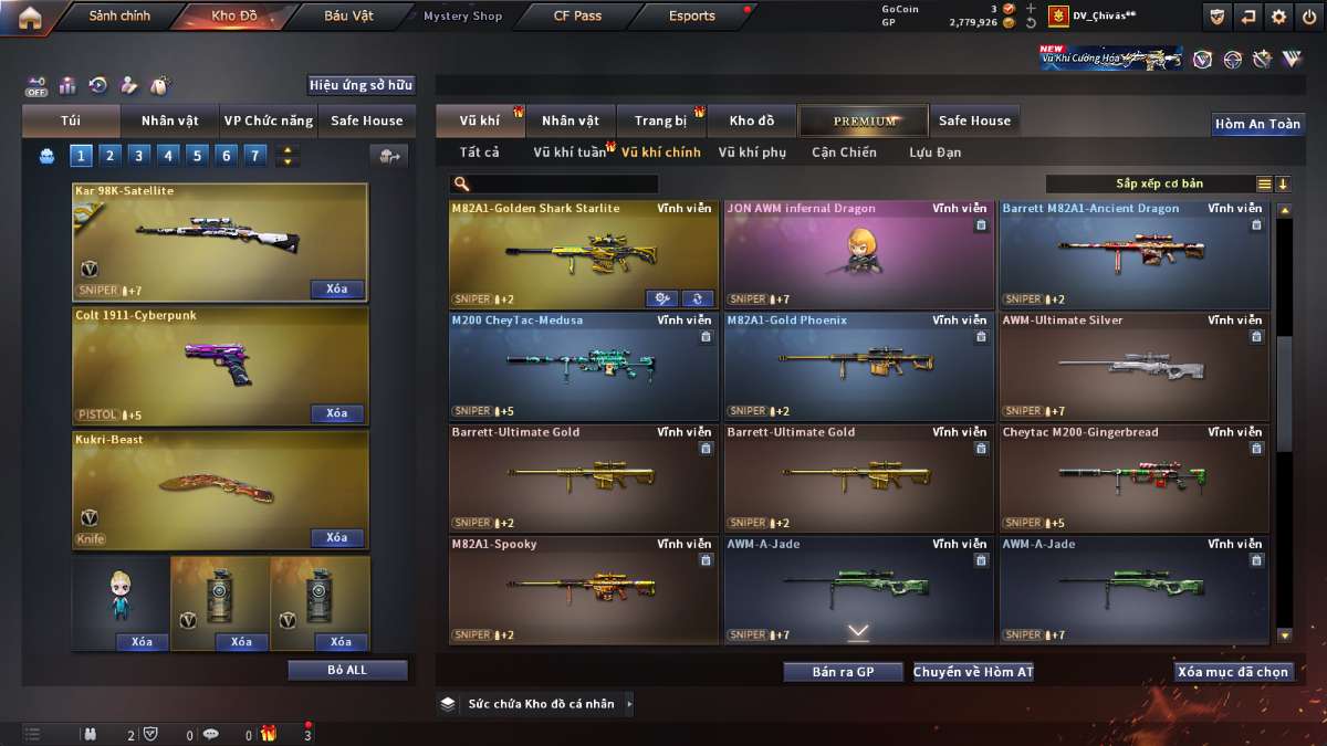 shop acc cf uy tin gia re